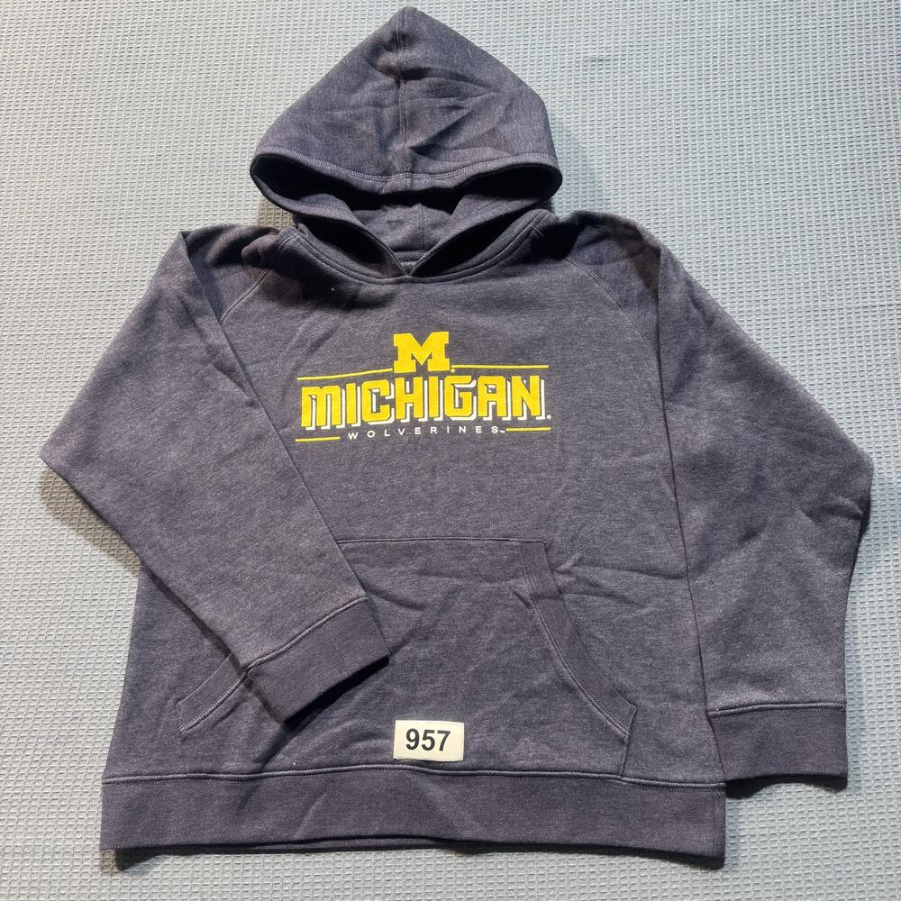 Michigan Wolverine Champion Hoodie Men  Sz M Gray Pre‎ Owned